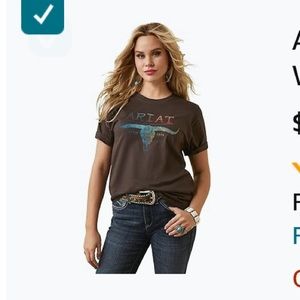 Women’s ariat boyfriend fit T